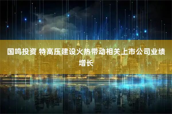 国鸣投资 特高压建设火热带动相关上市公司业绩增长